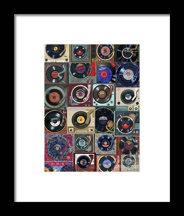 45 Rpm Singles Framed Print featuring the digital art Dig U Like A Old Soul Record by Keith Shepherd
