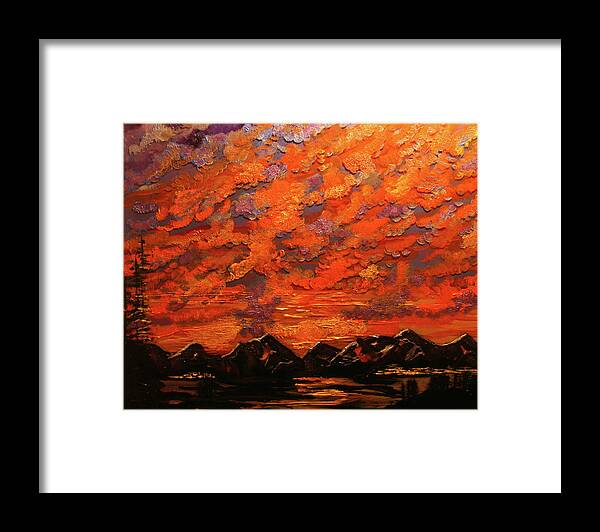 Sunset Framed Print featuring the painting Dillon Sunset by Marilyn Quigley