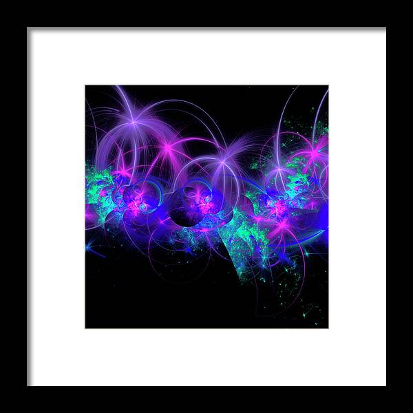 Fractal Framed Print featuring the digital art Dimensions #3 by Mary Ann Benoit