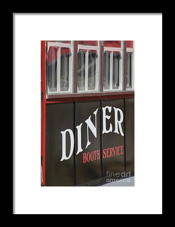 Diner. Booth Service Framed Print featuring the photograph Diner Booth Service by Edward Fielding
