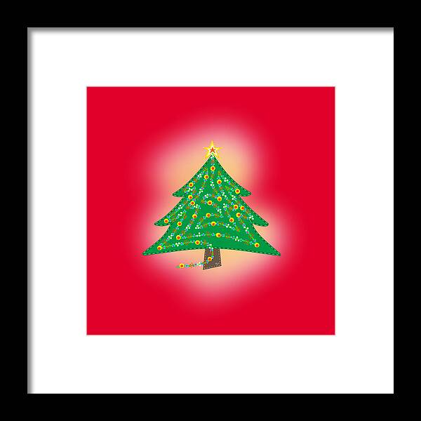 Christmas Tree Framed Print featuring the digital art Discover XMAS - Christmas Art by Bill Ressl
