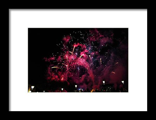 Disney Framed Print featuring the photograph Disney - Epcot Fireworks 1 by Jason Nicholas