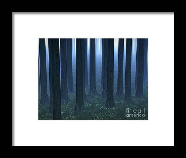 Mystery Framed Print featuring the digital art Distant Glow by Phil Perkins