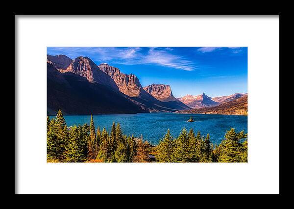 Wild Goose Island Framed Print featuring the photograph Distant View of Wild Goose Island by NPS Jacob W Frank