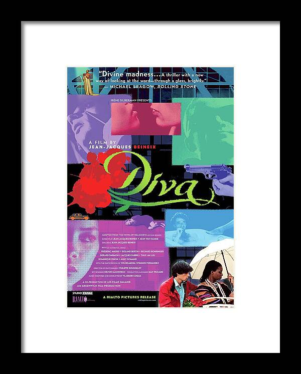 Diva Framed Print featuring the mixed media ''Diva'', 1981 by Movie World Posters