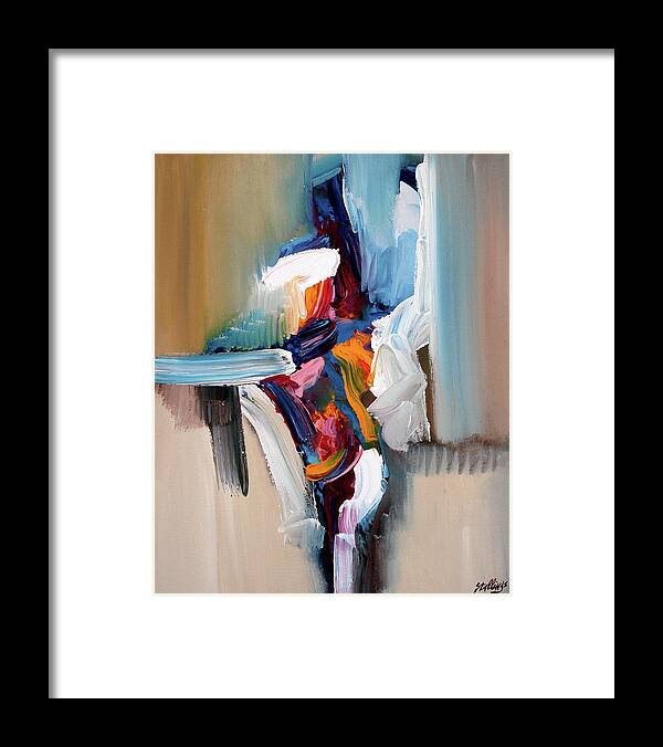 Abstract Framed Print featuring the painting Divide By Zero by Jim Stallings