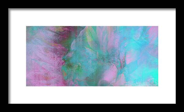 Abstract Flower Framed Print featuring the painting Divine Substance - Abstract Art by Jaison Cianelli
