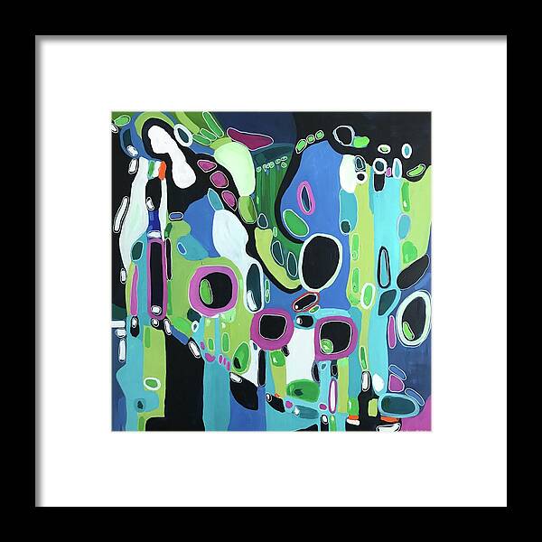 Abstract Art Framed Print featuring the painting Do You Know by Heather Moffatt
