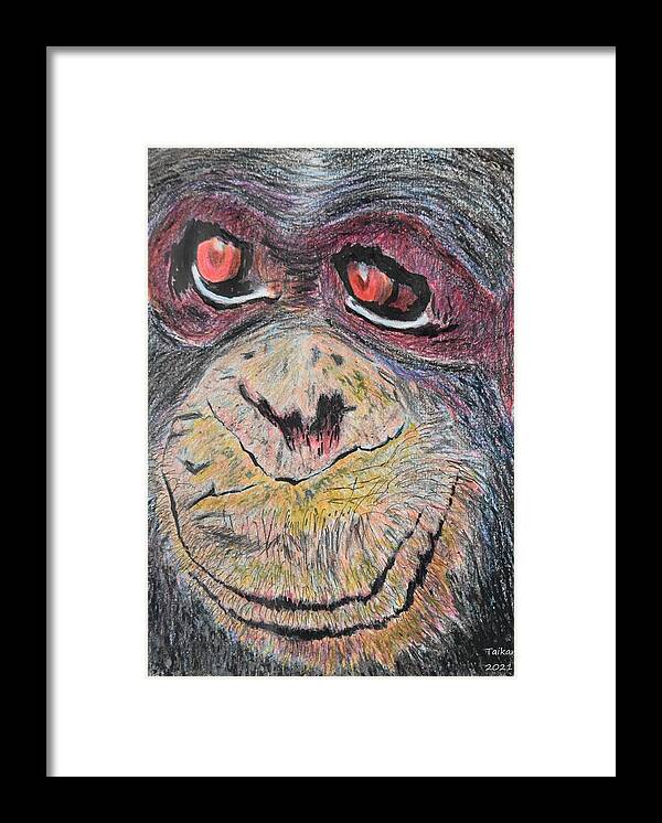 Animal Framed Print featuring the drawing Genius by Taikan Nishimoto