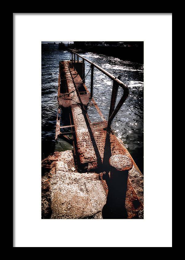 Docking Framed Print featuring the photograph Docking for rust by Micah Offman