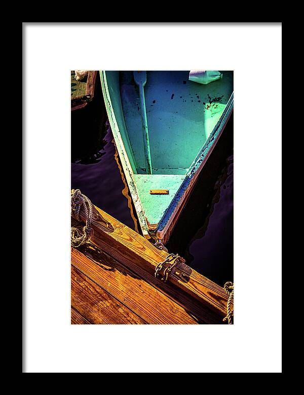 Antique Framed Print featuring the photograph Dockside. by Jeff Sinon