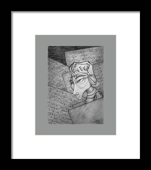 Pencil Framed Print featuring the drawing Doctrine of Eternal Life by Franklin Kielar