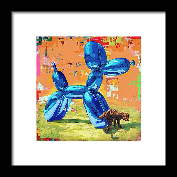 Pop Art Framed Print featuring the painting Dog Politics by David Palmer