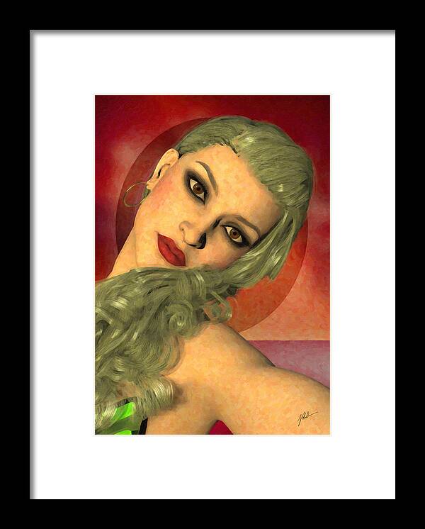 Dolores Framed Print featuring the digital art Dolores Heredia by Joaquin Abella