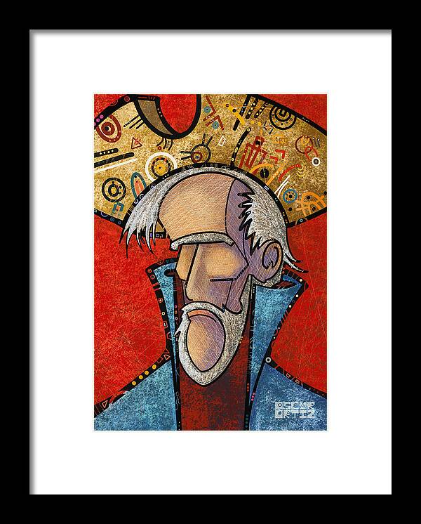 Quijotes Framed Print featuring the painting Don Q Forever by Oscar Ortiz