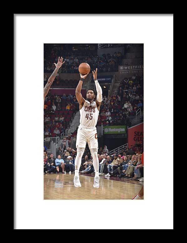 Nba Pro Basketball Framed Print featuring the photograph Donovan Mitchell by David Liam Kyle