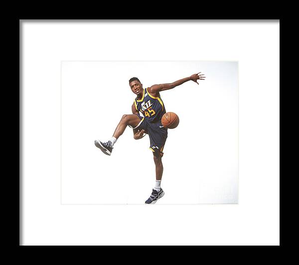 Nba Pro Basketball Framed Print featuring the photograph Donovan Mitchell by Nathaniel S. Butler