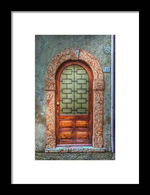 Italy Framed Print featuring the photograph Door at Number 17 by W Chris Fooshee