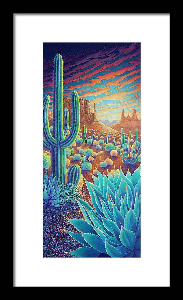 Southwest Framed Print featuring the painting Door To The Southwest by Tish Wynne