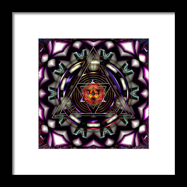 Abstract Framed Print featuring the digital art Doors To Valhalla by Michael Damiani