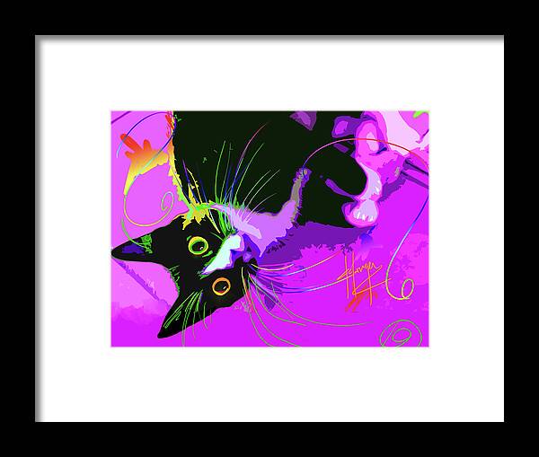 Sweet Baby Dotty Framed Print featuring the painting Dotty Two, better for mask by DC Langer