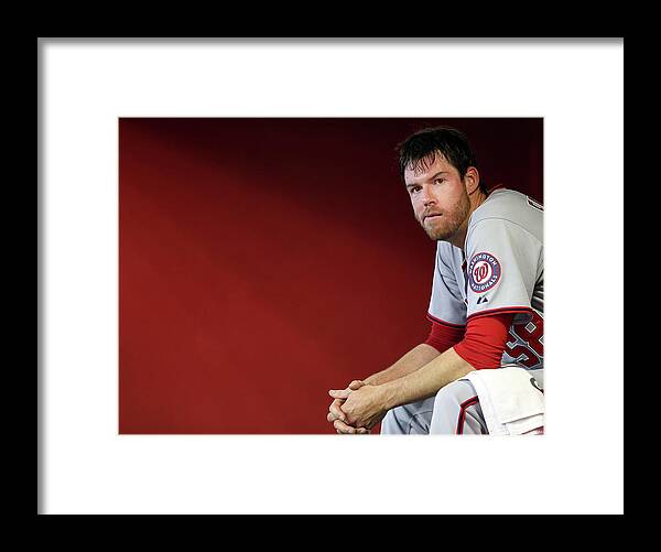 Doug Fister Framed Print featuring the photograph Doug Fister by Christian Petersen
