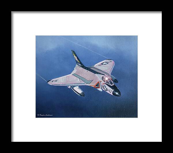 Aviation Framed Print featuring the painting Douglas F4D Skyray by Douglas Castleman