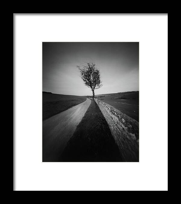 Pinhole Framed Print featuring the photograph Down the road to Crowlink by Will Gudgeon