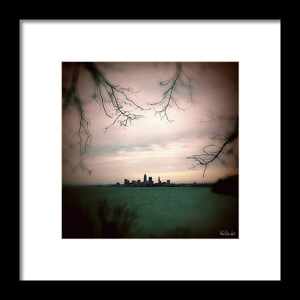 Cleveland Framed Print featuring the photograph Downtown Cleveland From Lakewood Park by Ken Krolikowski