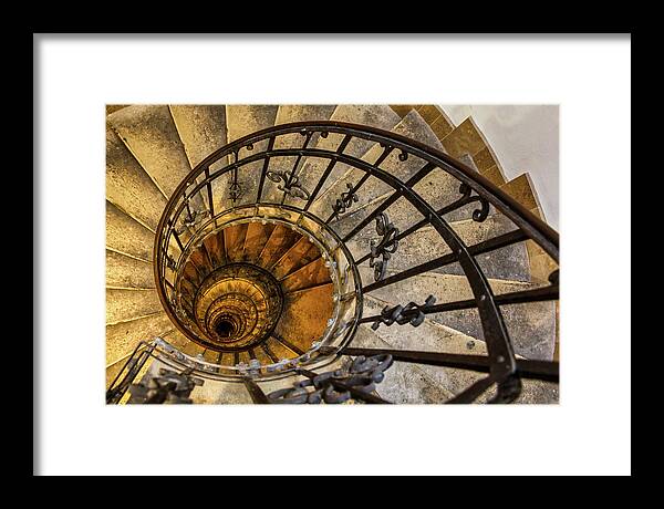 Abstract Framed Print featuring the photograph Downward Spiral by Rick Deacon