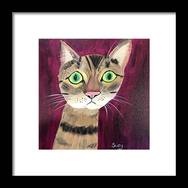 Suzymandelcanter Framed Print featuring the painting Dozo by Suzy Mandel-Canter