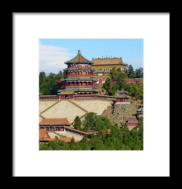 China Framed Print featuring the photograph Temple at The Summer Palace by Kerry Obrist