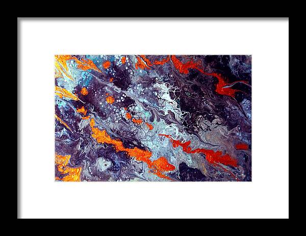 Dragon Framed Print featuring the painting Dragon Nebula by Vallee Johnson