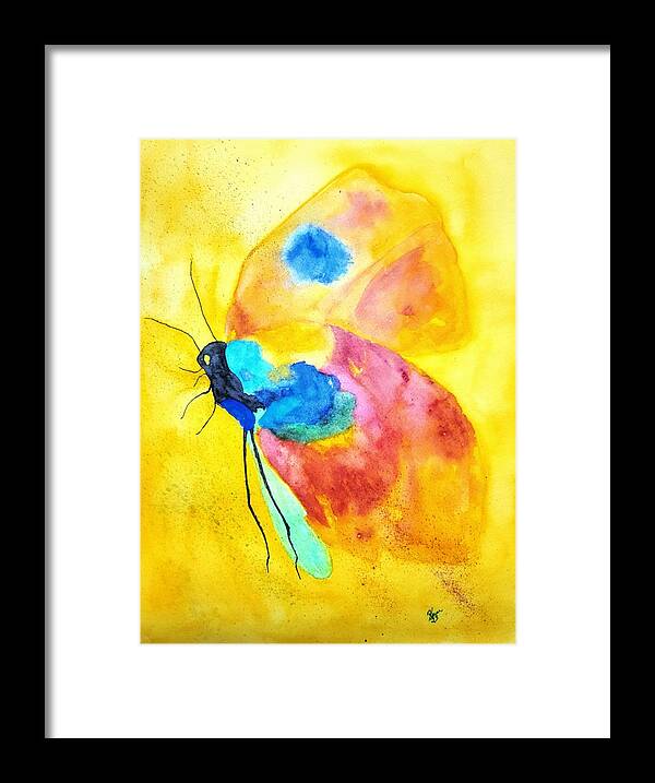 Fly Framed Print featuring the painting Dragonfly 2 by Shady Lane Studios-Karen Howard