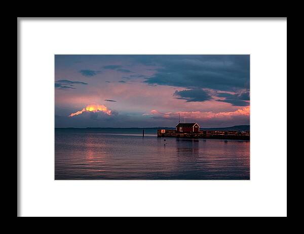 After Sunset Framed Print featuring the photograph Drama After sunset by Kim Lessel