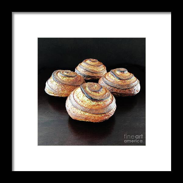  Framed Print featuring the photograph Dramatic Spiral Sourdough Quartet 2 by Amy E Fraser