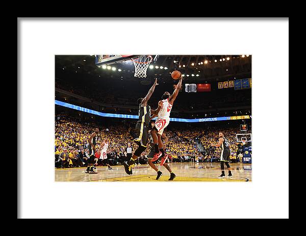 James Harden Framed Print featuring the photograph Draymond Green and James Harden by Andrew D. Bernstein