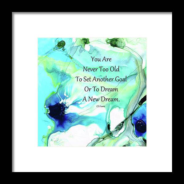 Inspirational Framed Print featuring the painting Dream A New Dream - Motivational Art - Sharon Cummings by Sharon Cummings