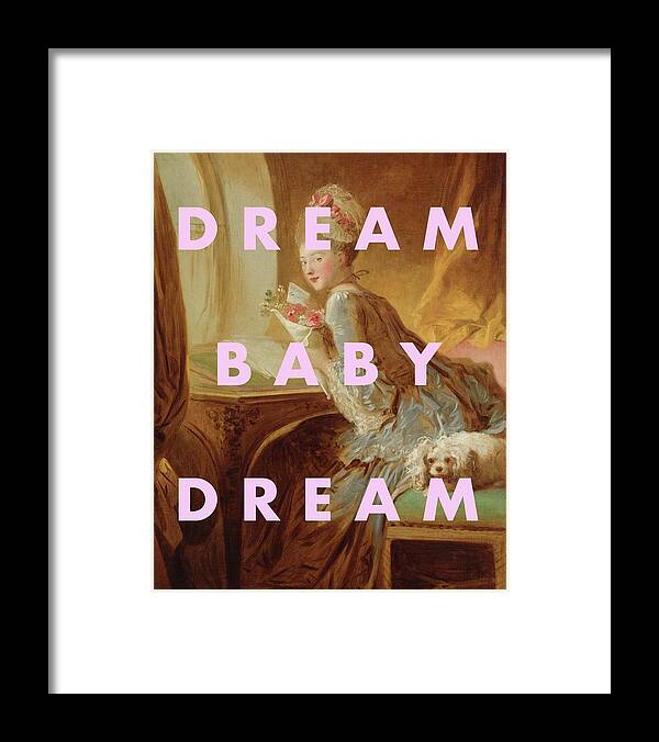 Dream Baby Dream Pink Wall Art Framed Print featuring the digital art Dream Baby Dream Art Print by Georgia Clare