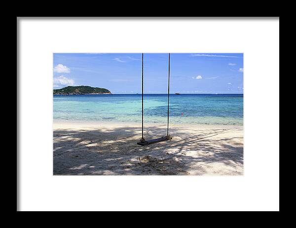 Swing Framed Print featuring the photograph Dream paradise swing by Josu Ozkaritz