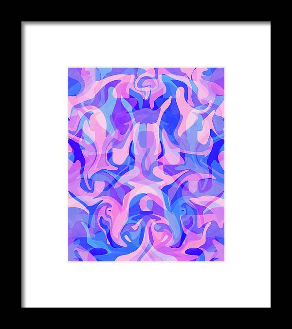 Dream Framed Print featuring the digital art Dream Realms - Contemporary Abstract Painting - Pink, Purple, Violet, Lavender by Studio Grafiikka