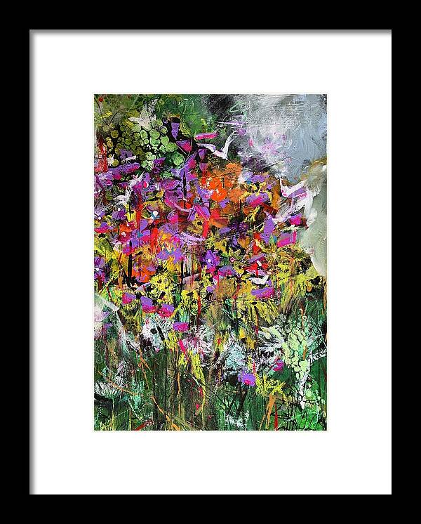 Color Framed Print featuring the painting Dreaming Fields by Bonny Butler