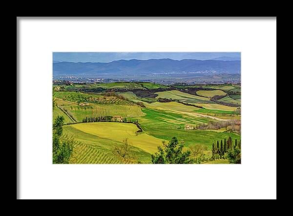 Italy Framed Print featuring the photograph Dreaming of Tuscany by Marcy Wielfaert
