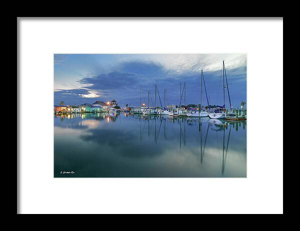 An Early Morning From The Rockport Harbor Marina (rockport Framed Print featuring the photograph Dreamy Dawn by Christopher Rice
