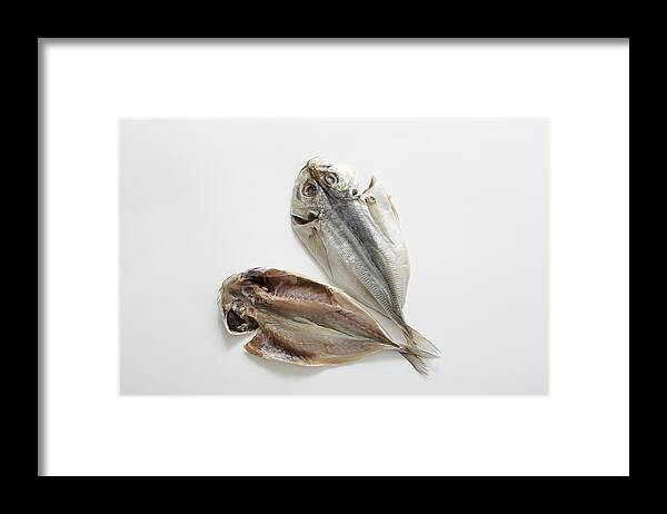 Trachurus Framed Print featuring the photograph Dried horse mackerel by Kazoka30