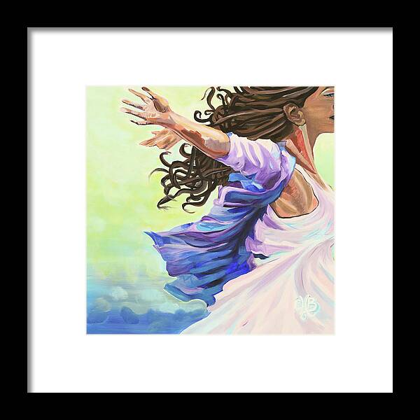 Peace Framed Print featuring the painting Drift by Chiquita Howard-Bostic