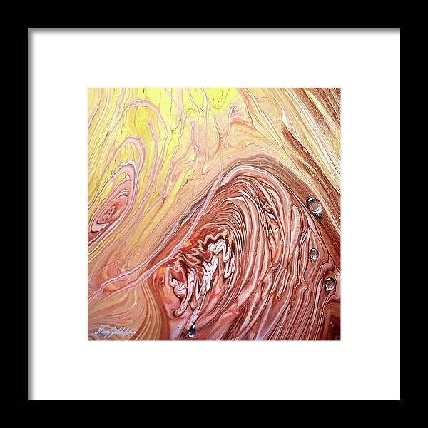 Drops Framed Print featuring the painting Drops On Flower by Themayart