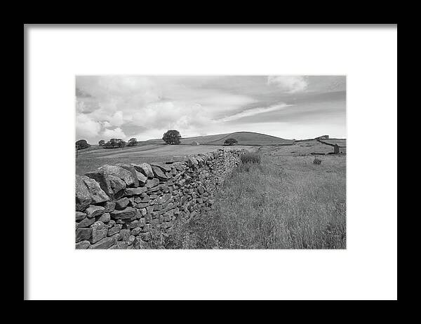 Dry Stone Wall Framed Print featuring the photograph Dry Stone Wall by Richard Donovan