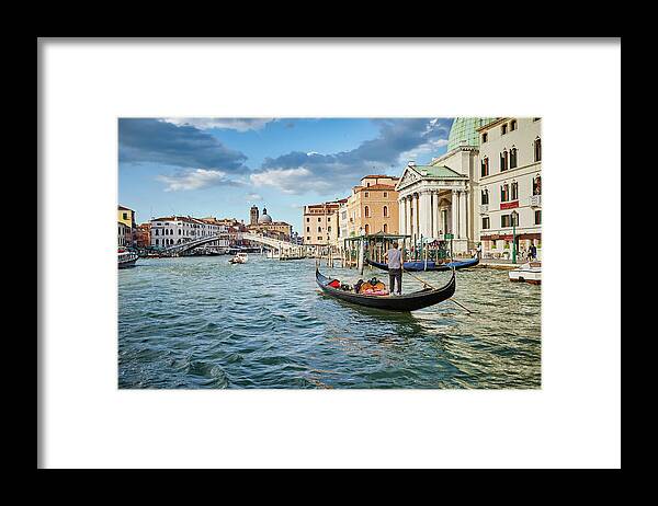 Fine Art Framed Print featuring the photograph Dsc9528 - Ponte degli Scalzi, Venice by Marco Missiaja