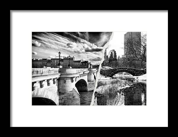 Pont Neuf Framed Print featuring the photograph Dual Torn Collection - Old Bridges by Philippe HUGONNARD